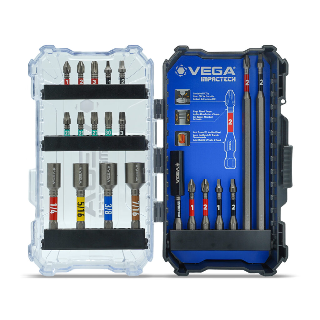 Next Level Bit Driver Kit 21 PC Impactech® Driver Bit Set - Vega Tools