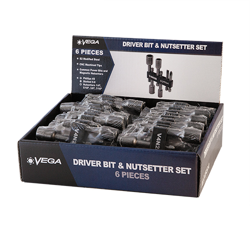 Next Level Bit Driver Kit 6 PC Driver Bit Set - Vega Tools